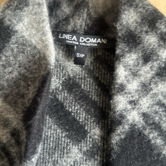 🧥 Cozy Oversized Plaid Wool-Blend Jacket Quiet Luxury Minimalist Layering Coat M - Picture 7 of 9